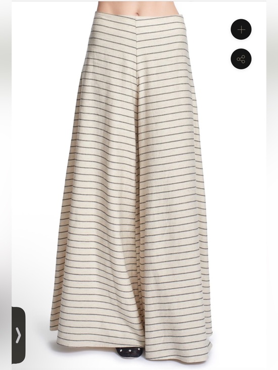 Anthropologie Pants - Corey Lynn Calter NWT Linen Blend Stripe Wide Leg Palazzo Pants Coastal Boho Med